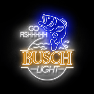 busch go fish neon light